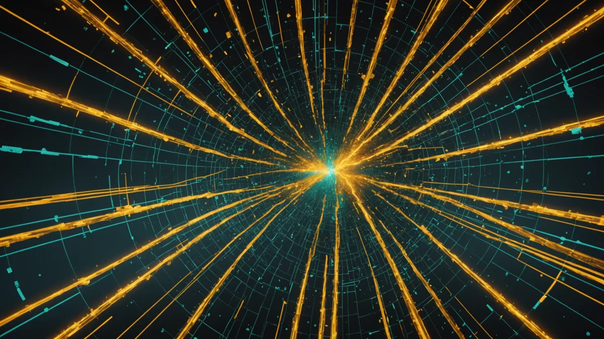 City grid with a burst of amber delivery nodes appearing suddenly in a cluster, teal routes adjusting around them